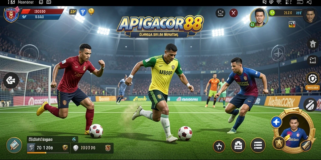 Screenshot gameplay APIGACOR88 menunjukkan aksi seru dalam pertandingan olahraga.