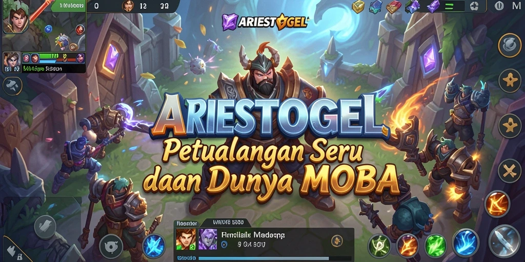 Tampilan gameplay seru di ARIESTOGEL, aksi MOBA menarik menanti!