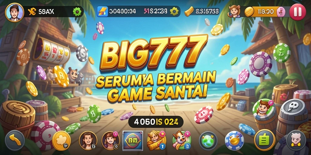 Tampilan gameplay BIG777 yang ceria dan menyenangkan.