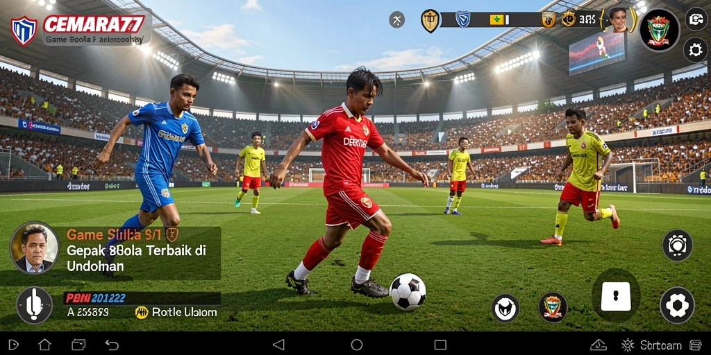 Screenshot gameplay CEMARA77 dengan aksi seru di lapangan.