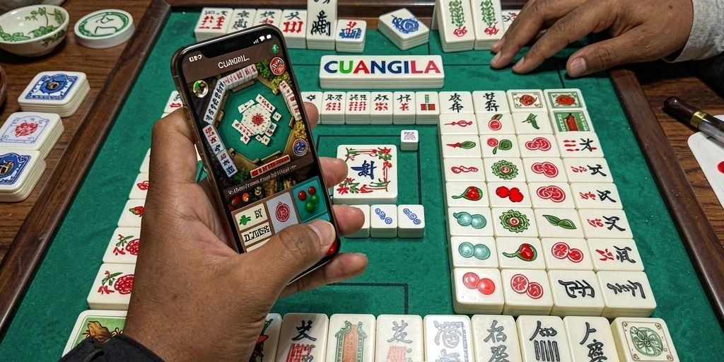 Screenshot CUANGILA menunjukkan gameplay Mahjong yang menawan.
