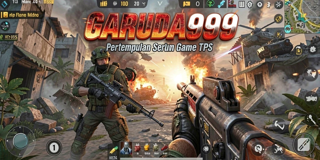 Tampilan gameplay TPS yang mendebarkan di GARUDA999.