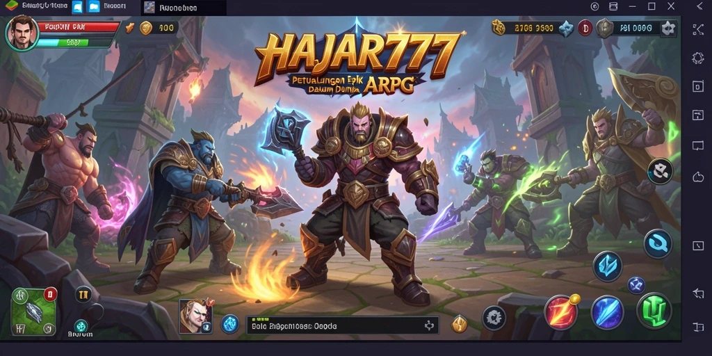 Tampilan seru gameplay ARPG HAJAR777 yang penuh aksi.