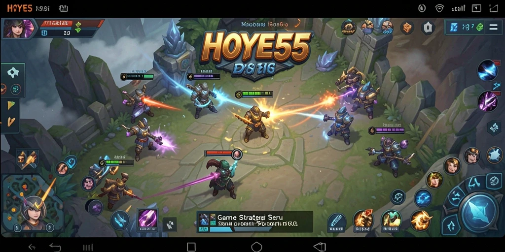 Tampilan gameplay menarik HOYE55 dengan pertempuran strategis yang seru.