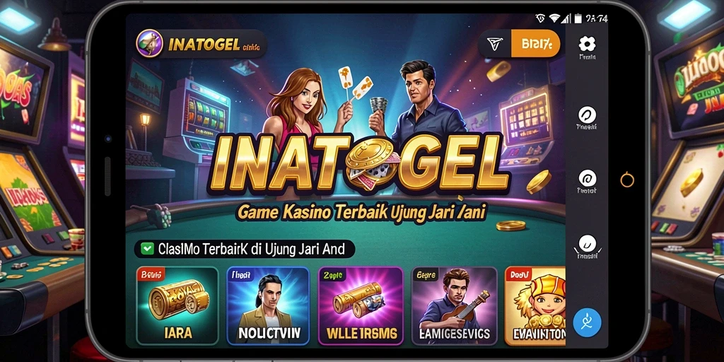 Tampilan gameplay menarik di aplikasi INATOGEL dengan tema kasino.