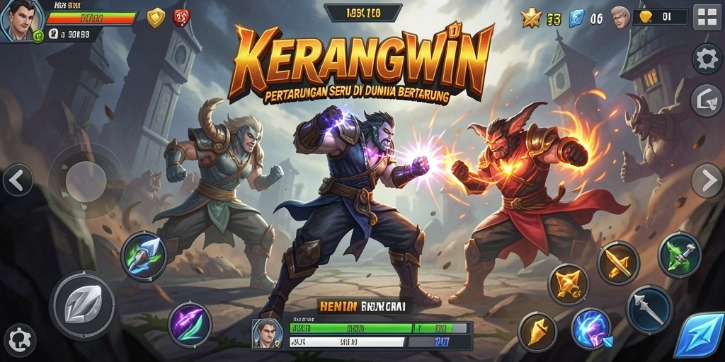 Tampilan aksi seru dalam pertarungan KERANGWIN.