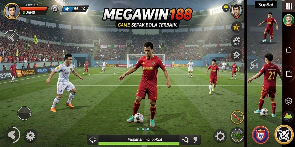 Tampilan menakjubkan dari gameplay sepak bola di MEGAWIN188.