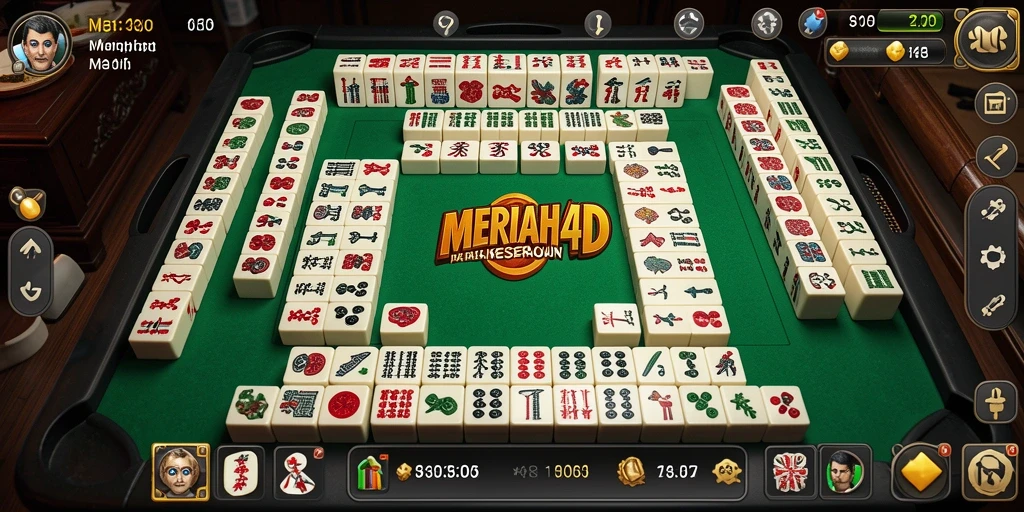 Tangkapan layar utama MERIAH4D menampilkan gameplay Mahjong yang menarik.