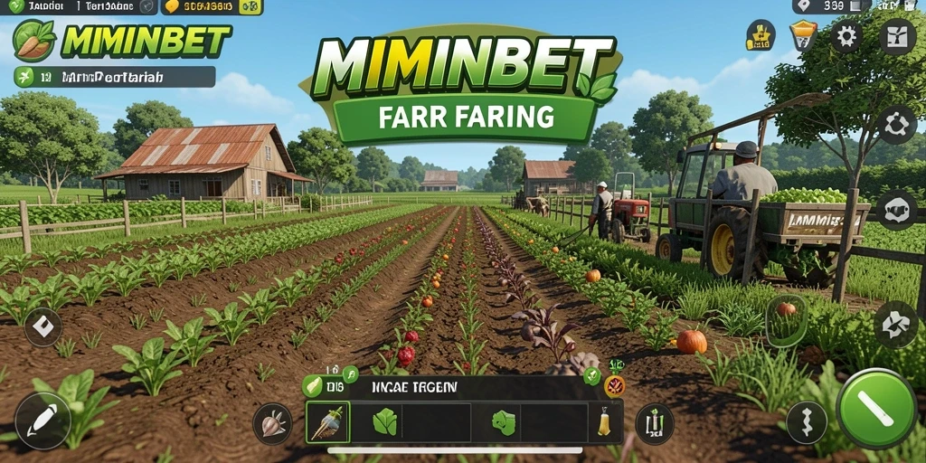Tampilan gameplay MIMINBET dengan suasana ladang yang indah.