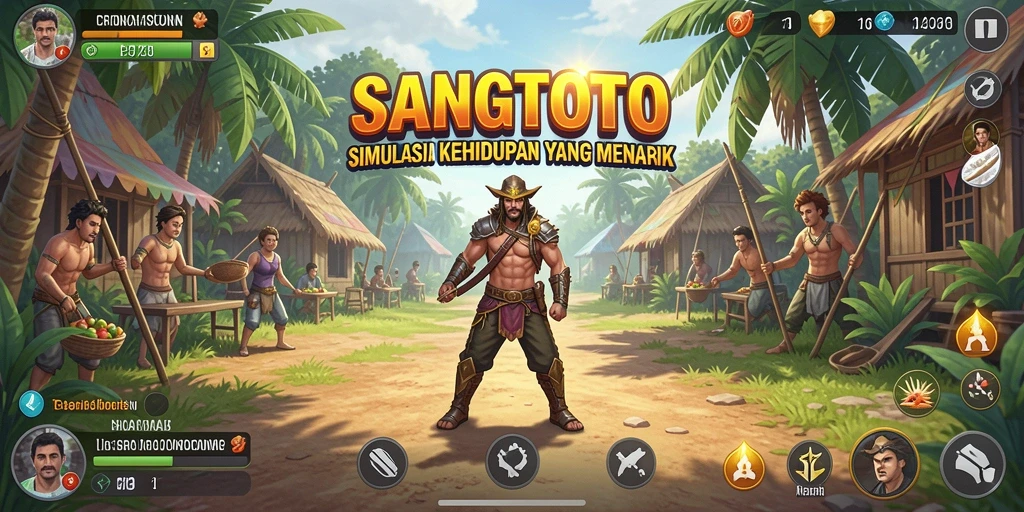 Tampilan gameplay SANGTOTO dengan interaksi karakter yang menarik.