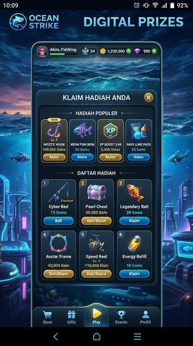 Tampilan utama aplikasi 8ii yang sederhana dan elegan.